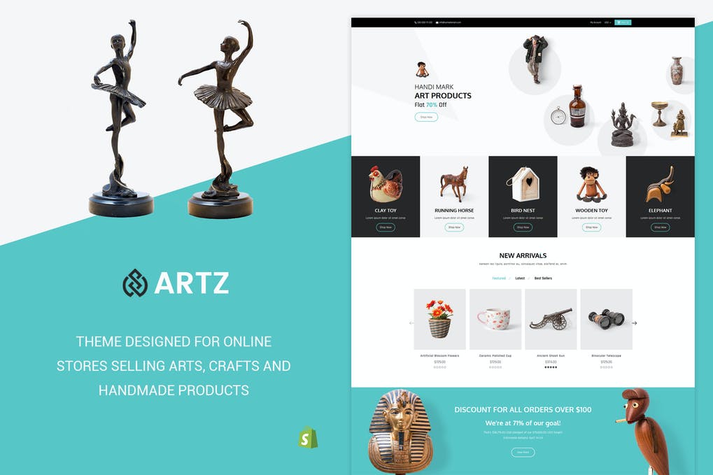 Free Artz Art Photography Shopify Theme Download