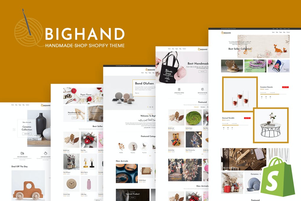 Free BigHand Handmade Shop Shopify Theme Download