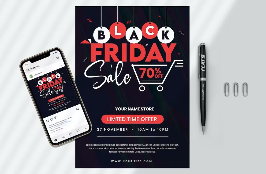 Black Friday Sale Poster And Instagram Post