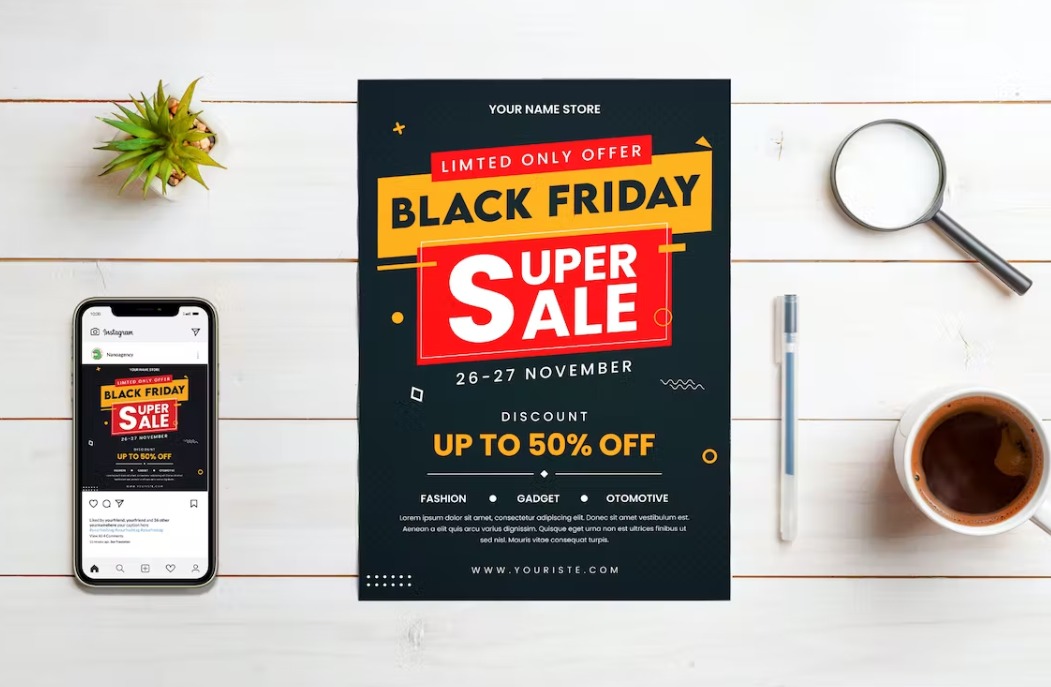 Black Friday Sale Poster And Instagram Post