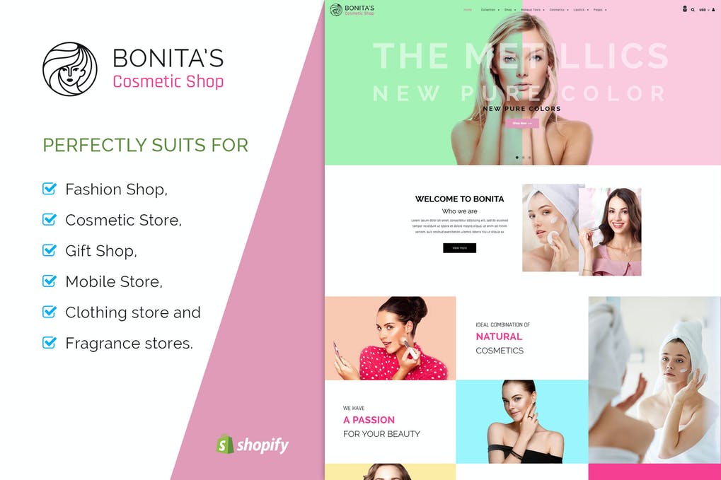 Free Bonita Cosmetics Salon Shopify Theme Download