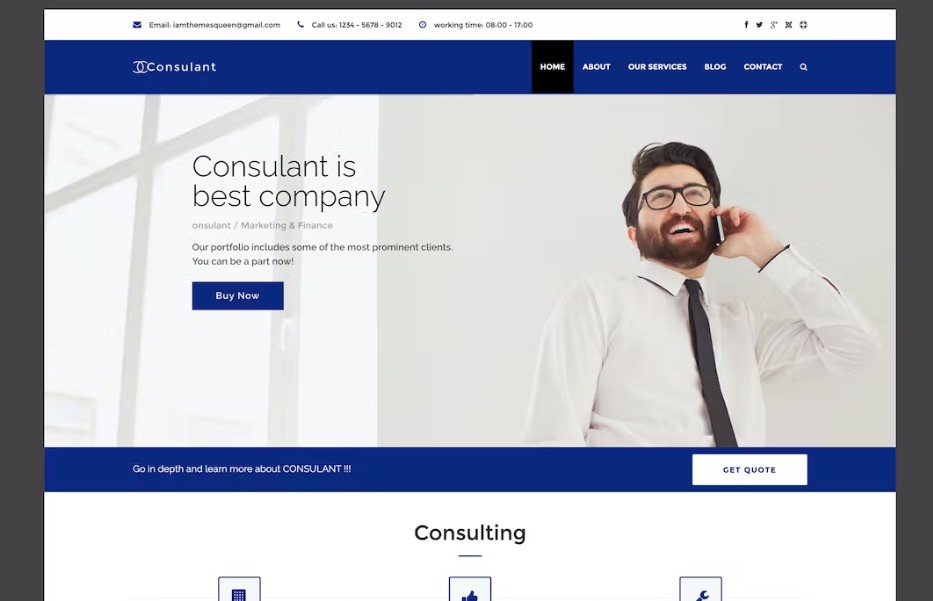 Free Consulant orporate & Business Joomla Template Download