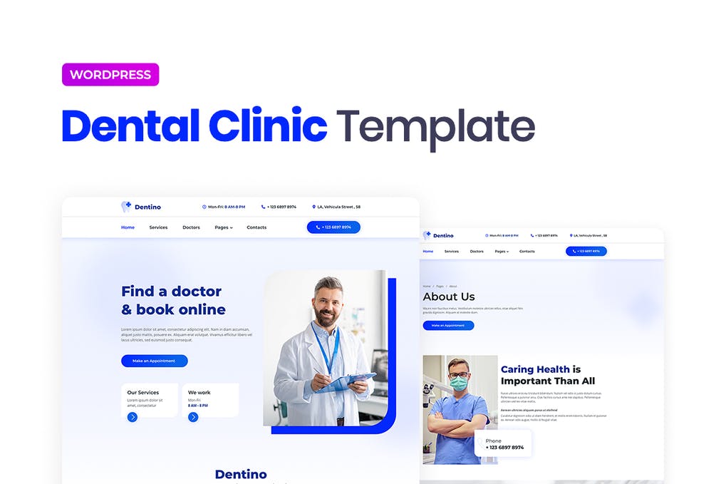 Free Dentino Dental Clinic Template Kit Download