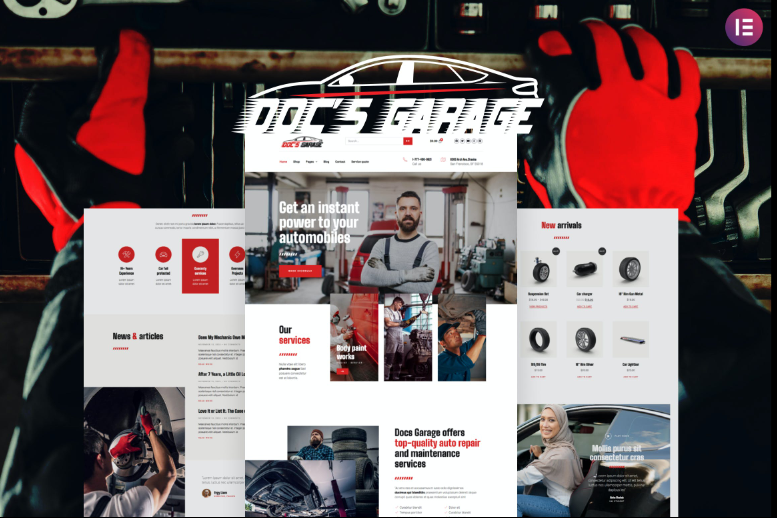 Docar - Repair Shop Elementor Template Kit