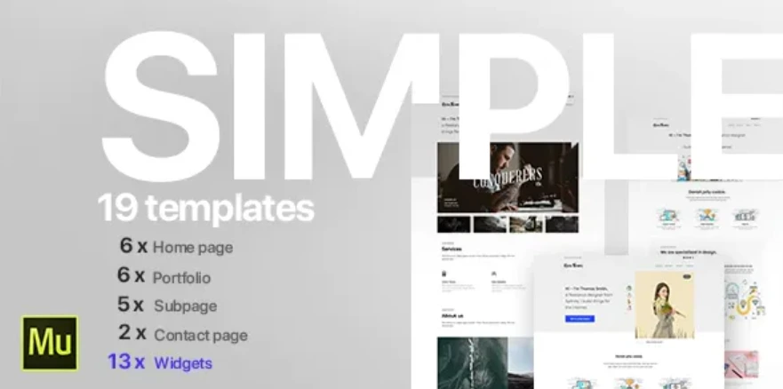 Free Creative Portfolio Muse CC Templates and Widgets Download