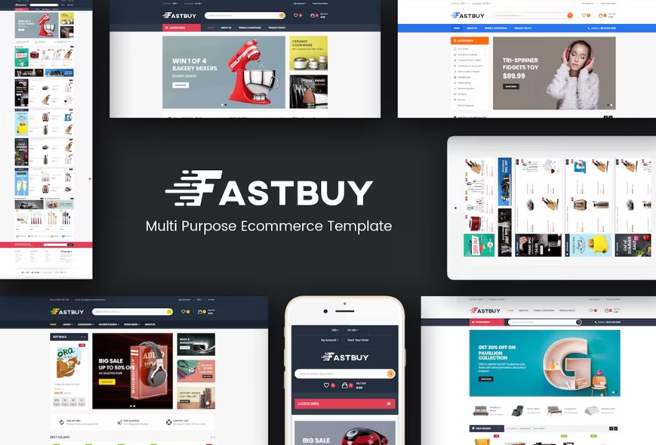 Free FastBuy Mega Shop Responsive Opencart 3 Theme