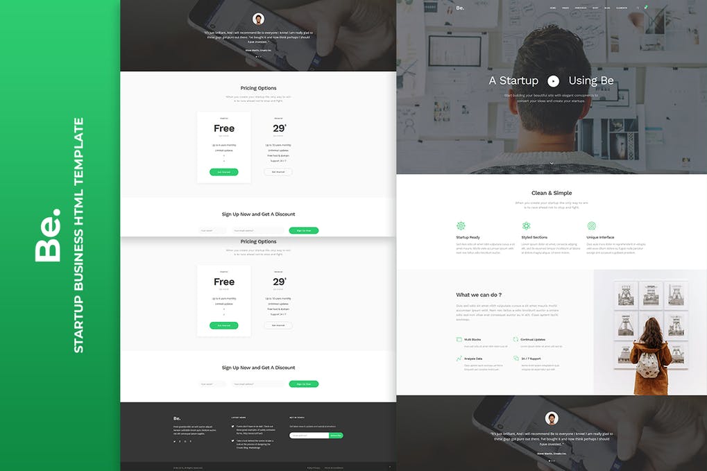 Free Be Startup Business HTML Template Download