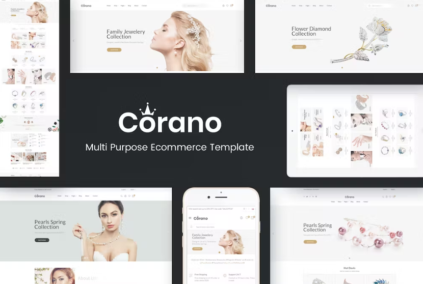 Free Corano Jewellery Responsive Prestashop Theme Download