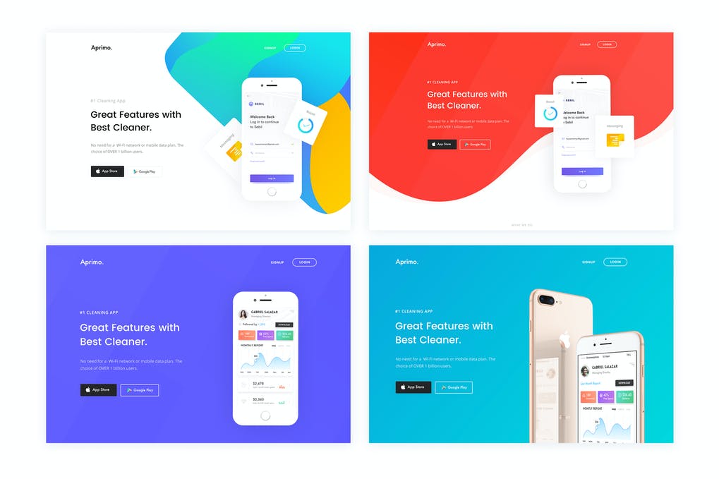 Free Faster App Landing Page HTML Template Download