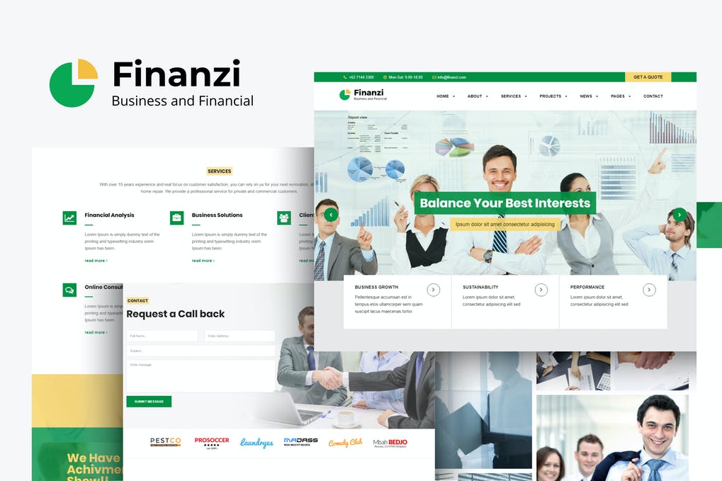 Free Finanzi Finance and Business HTML Template Download