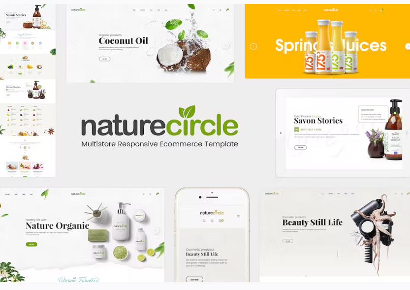 Free NatureCircle Organic Responsive Magento Theme Download