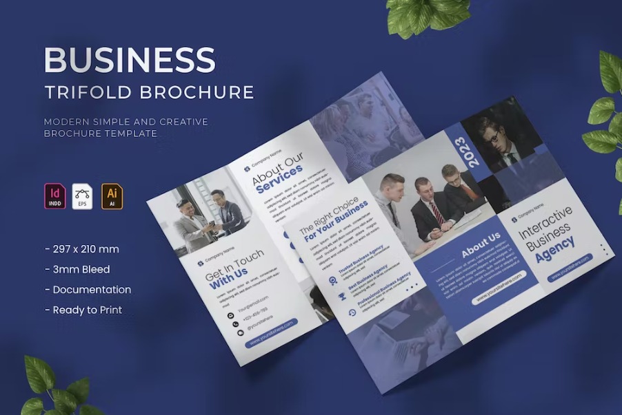 Free Business Trifold Brochure Template Download