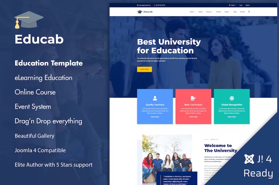  Free Educab University Education Joomla 4 Template Download