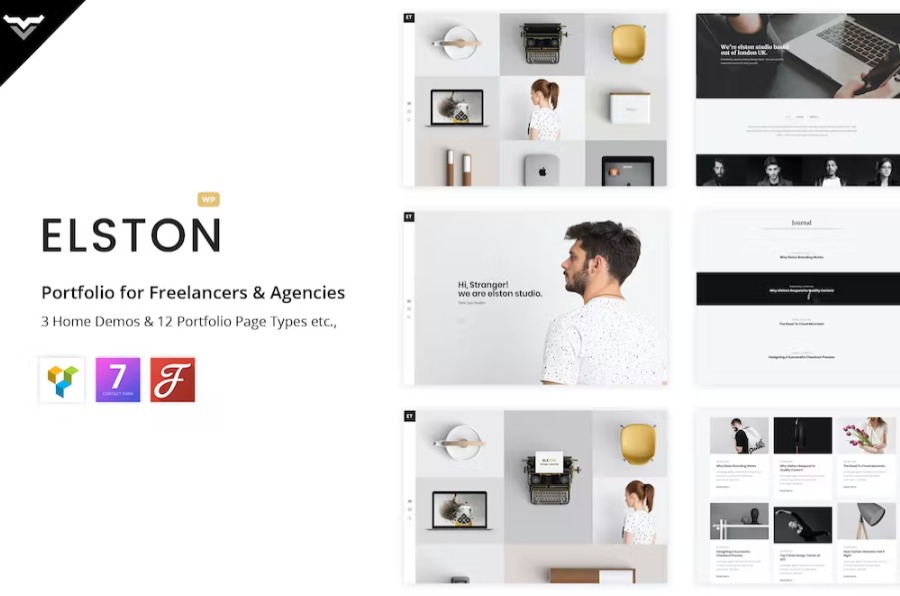 Free Elston Portfolio for Freelancers & Agencies WordPress Theme Download