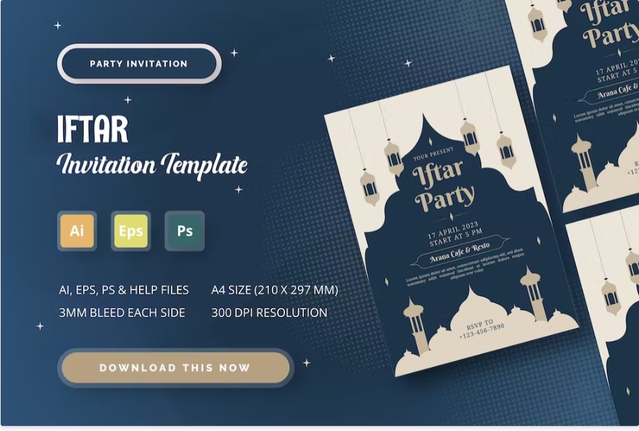 Free Iftar Party Invitation Template Download