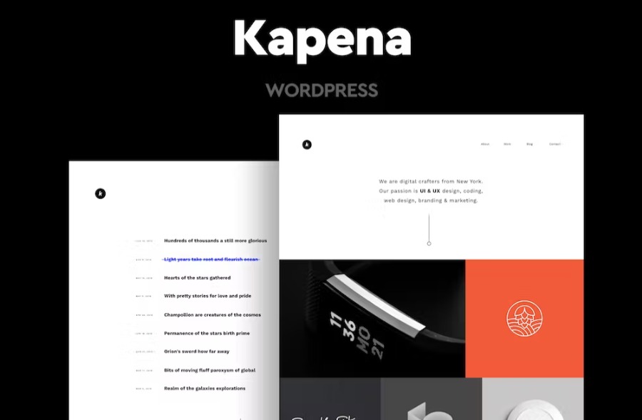 Free Kapena Minimal Portfolio WordPress Theme Download