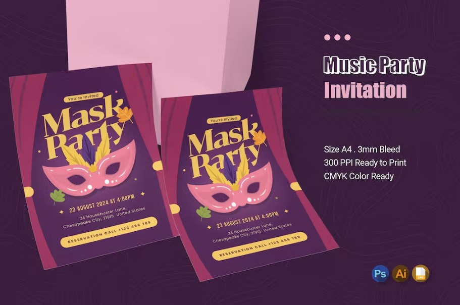 Free Music Party Invitation Template Download