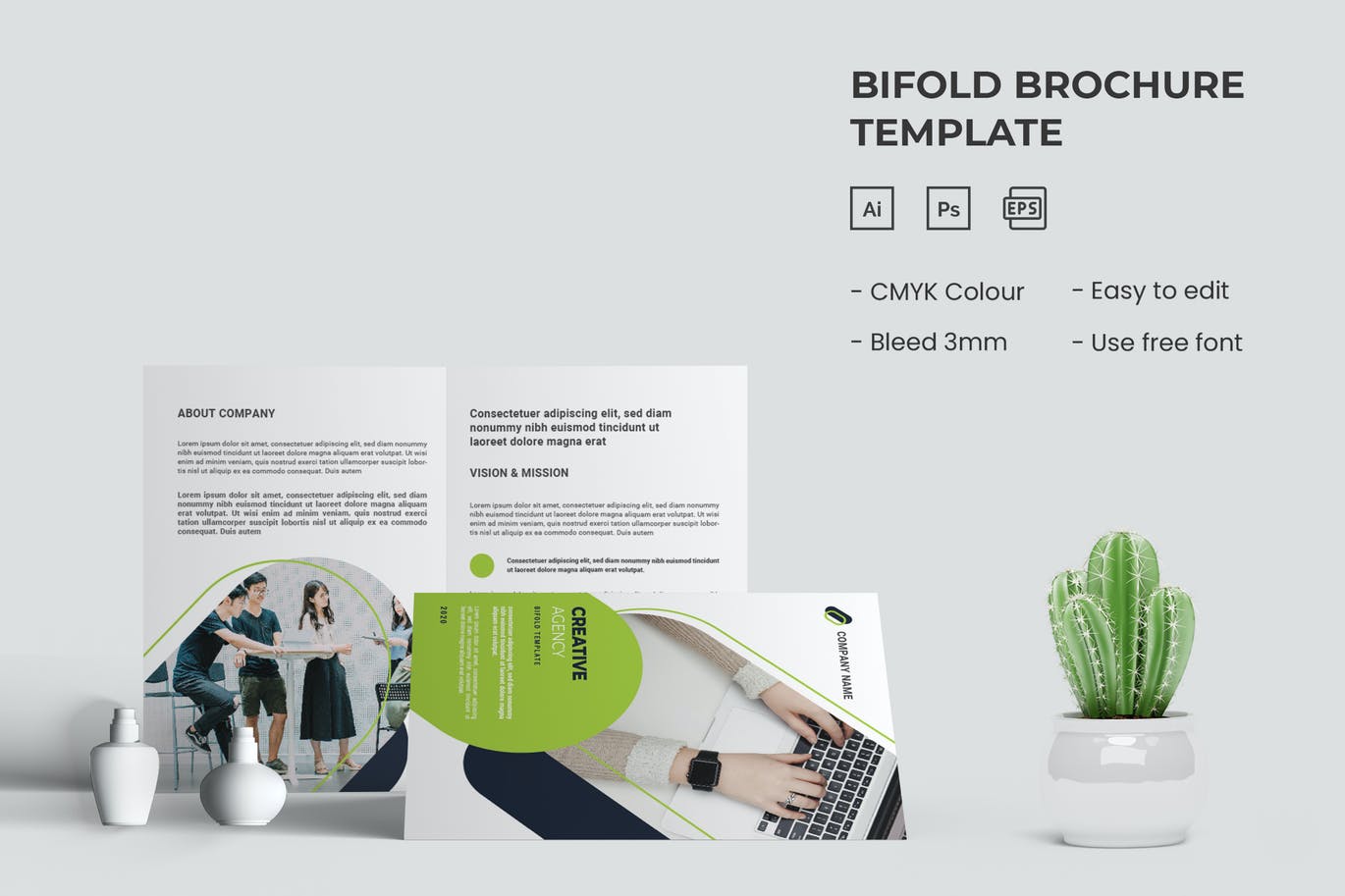 Free Agency Bifold Brochure Template Download