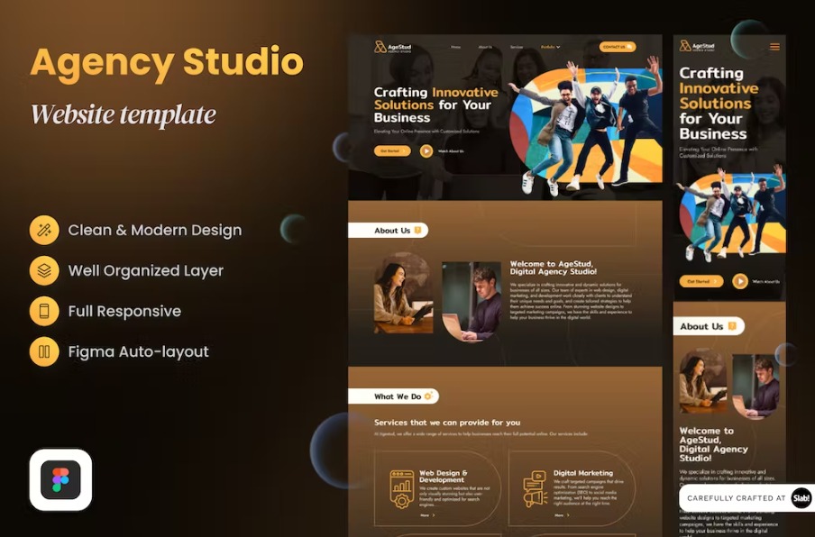 Free AgeStud Agency Studio Website Template Download