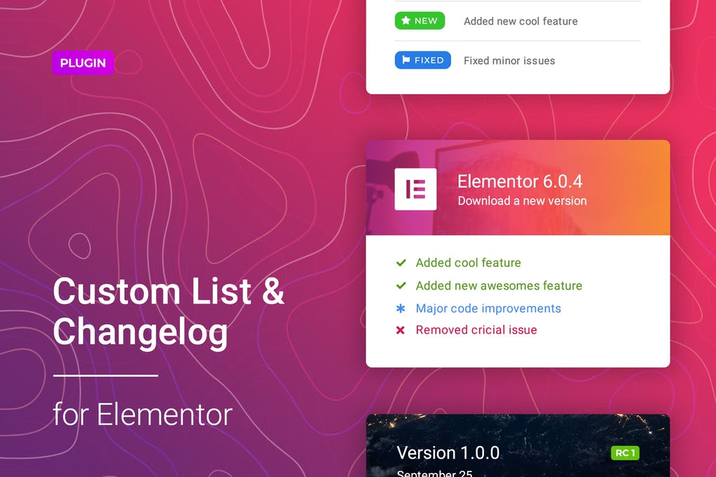 Free Changelog & Custom List for Elementor Widget Download