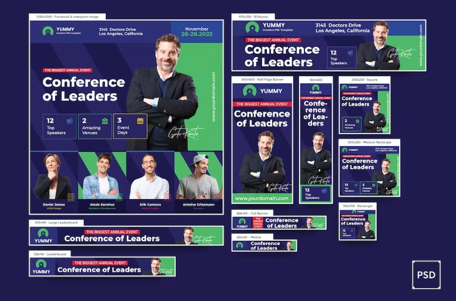 Free Event Conference Banners Ad Template Download