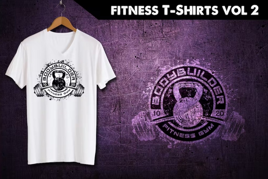 Free Fitness T-Shirt Template Download