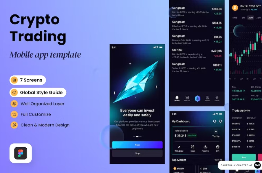 Free Morry Crypto Mobile Apps Template Download