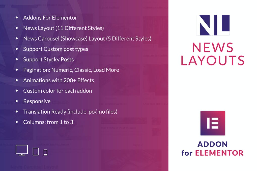 Free News Layouts For Elementor Plugin Download