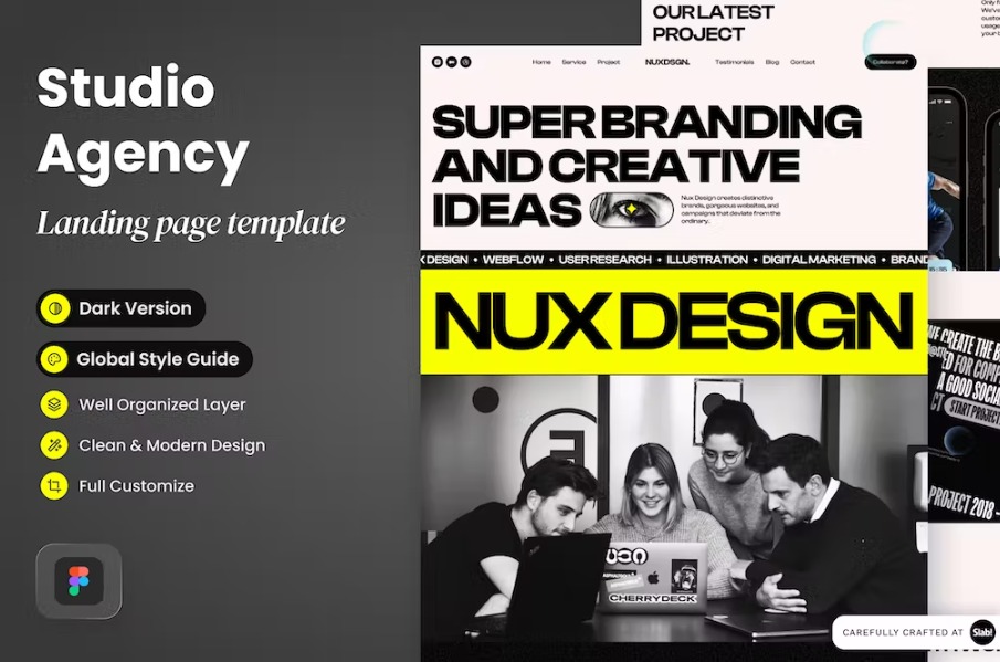 Free NUX Design Agency Landing Page Template Download