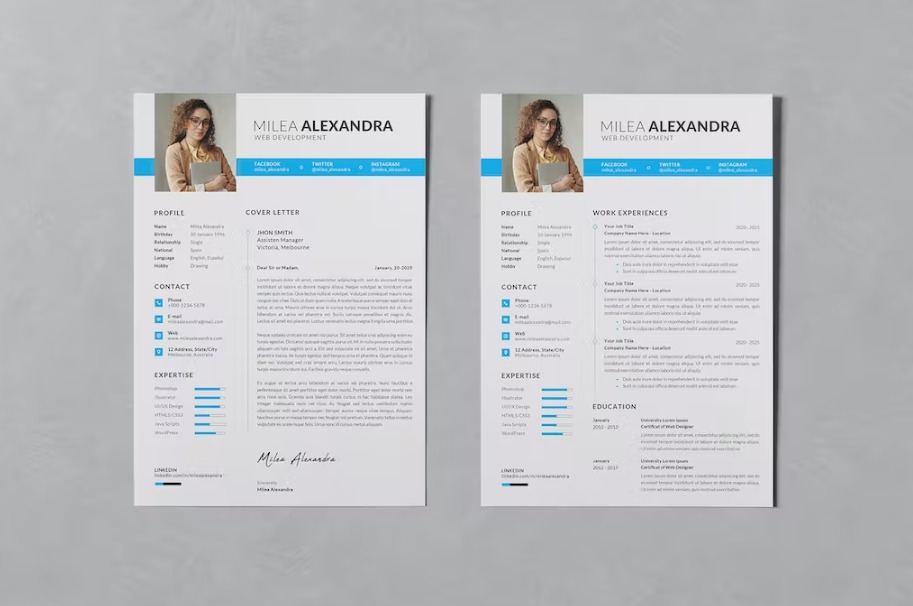 Free Modern Word Resume Template Download