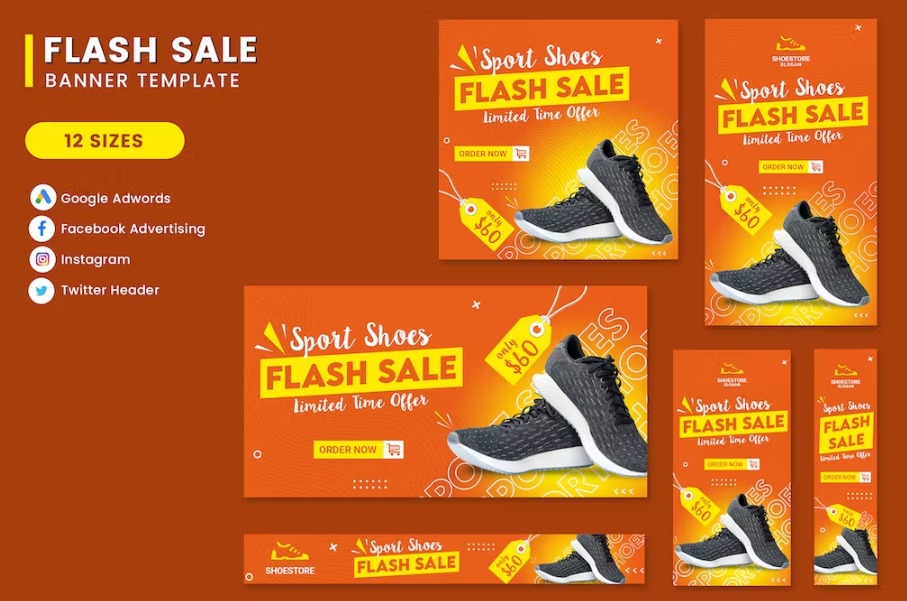 Free Shoes Banner Set Template Download