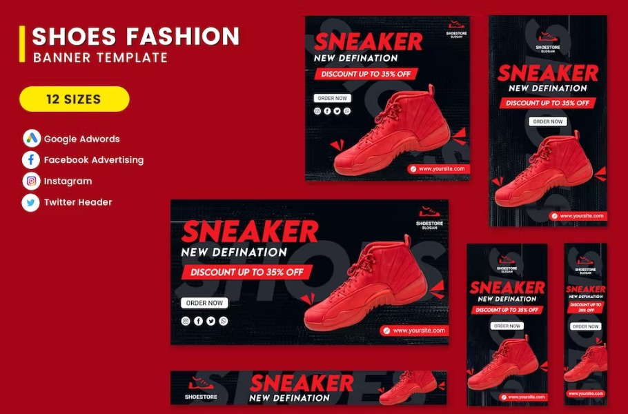 Free Shoes Product Banner Template Download