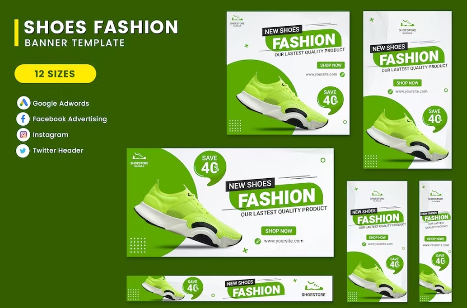 Free Shoes Product Banner Template Download