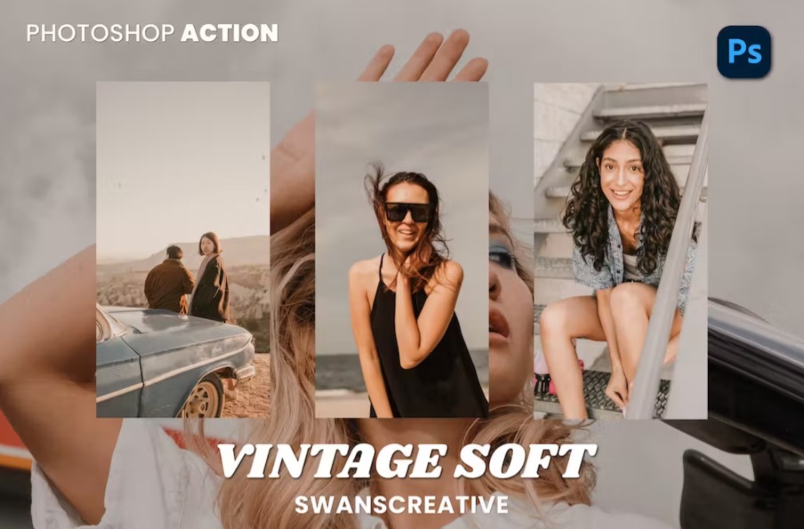 Free Vintage Soft Photoshop Action Download