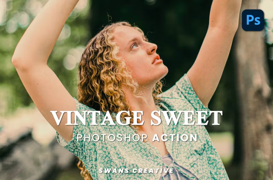 Free Vintage Sweet Photoshop Action Download